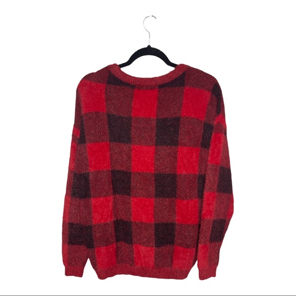 Cyrus Red and black fuzzy sweater | S - Picture 2 of 7